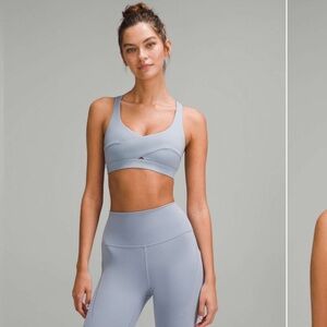 Lululemon Energy Bra Wrap *Light Support, B/C Cup Concrete Blue size 10